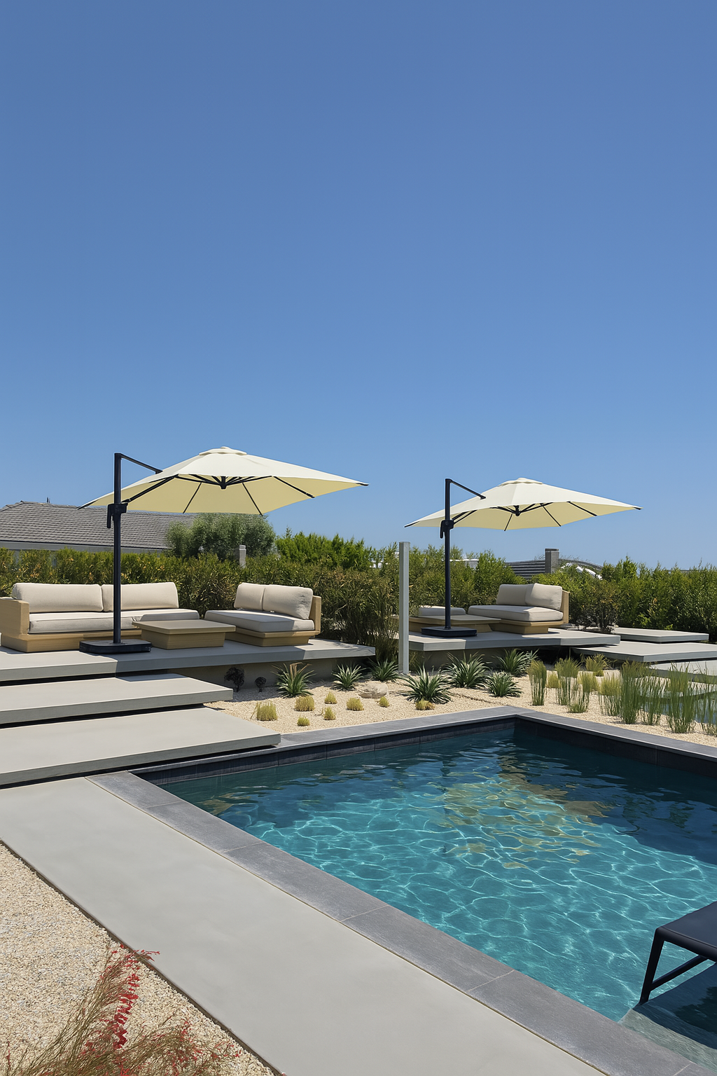 Milano Yandan Kollu Şemsiye 3x3 m.