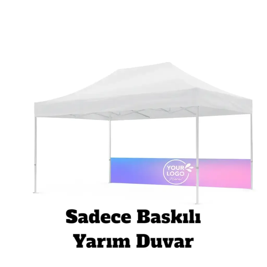 1x4,5 m. Baskılı Yarım Duvar