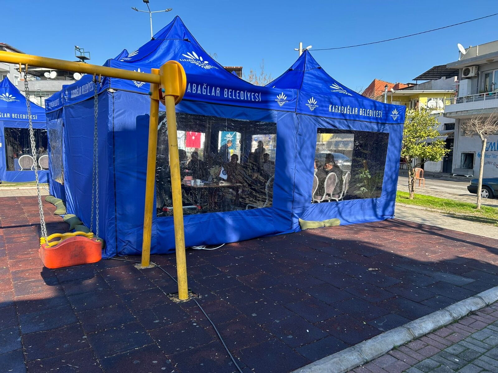 Taziye Çadırı 3x3 m. Şeffaf Pencereli