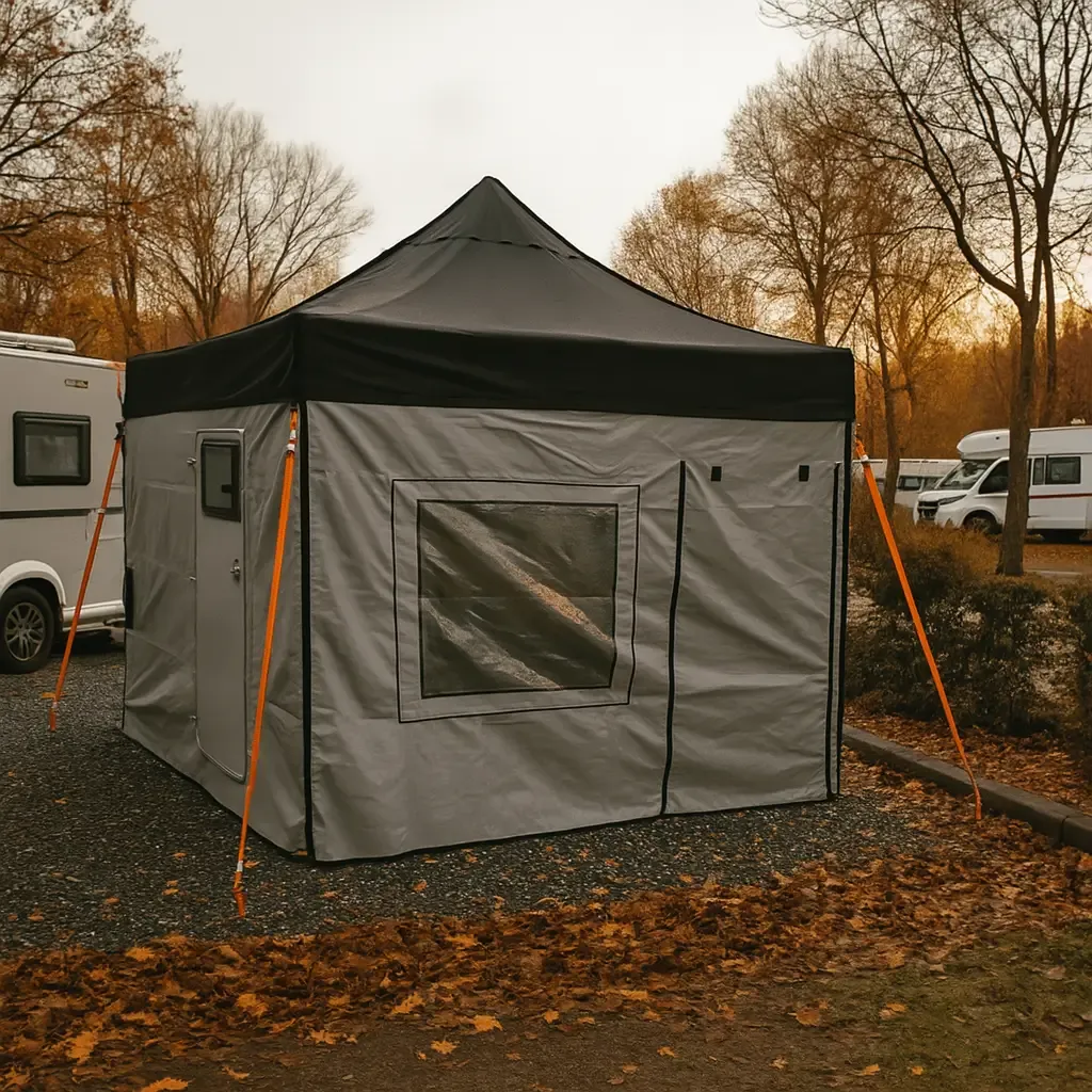 Kamp/Karavan Kış Bahçesi 3x4,5 m. Siyah-Gri