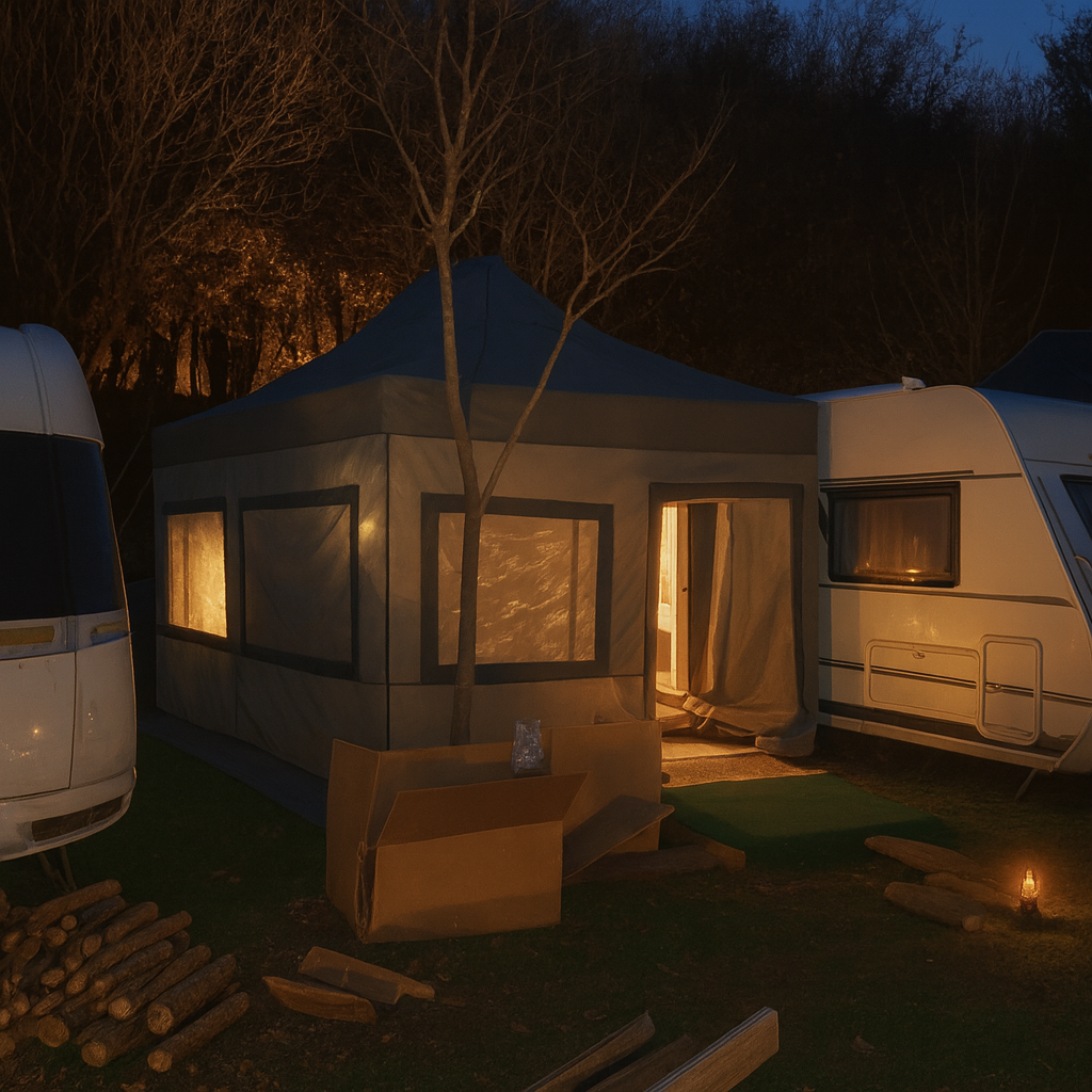 Karavan Kış Bahçesi 3x4,5 m. Koyu Gri Açık Gri