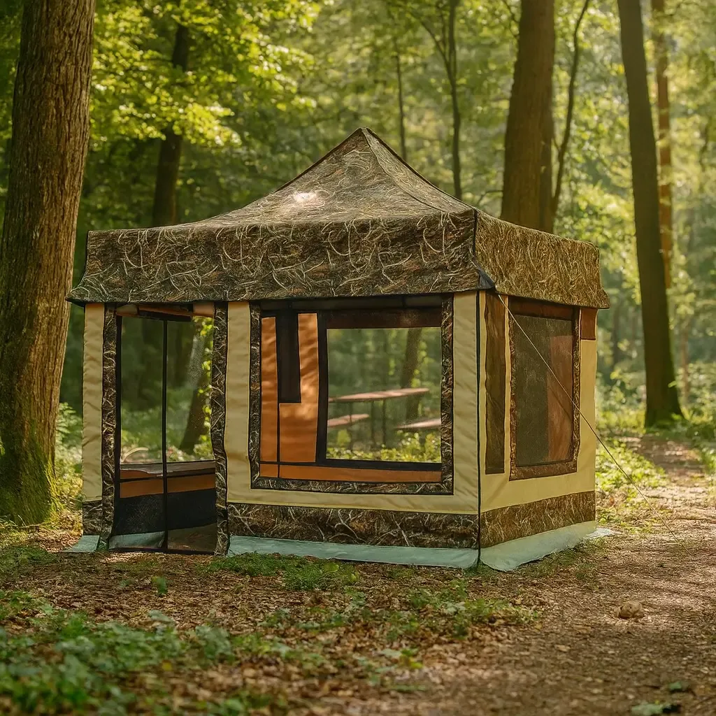 Karavan Kış Bahçesi 3x3 m. Krem Kamuflaj