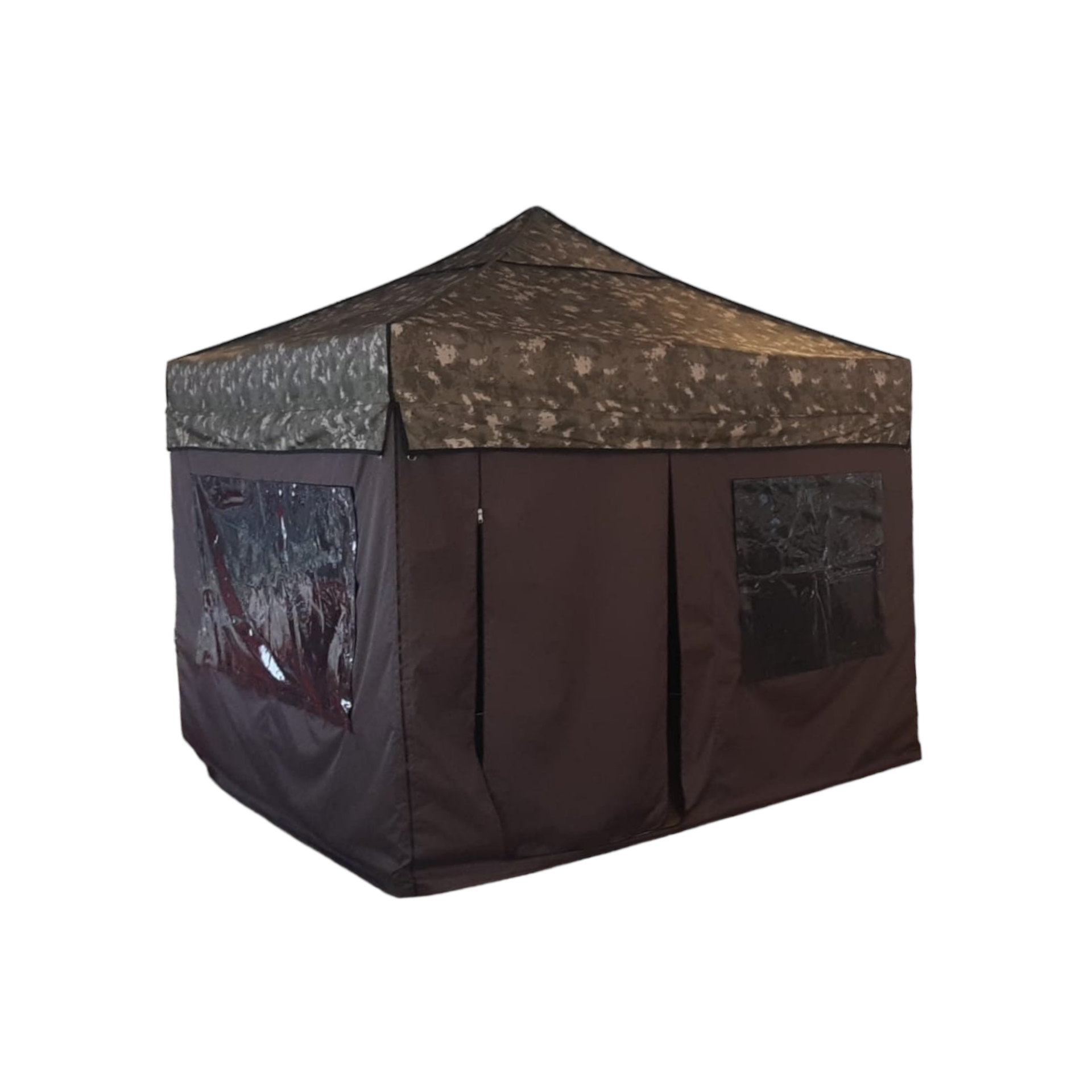 Karavan Kış Bahçesi 3x3 m. Kamuflaj Kahve