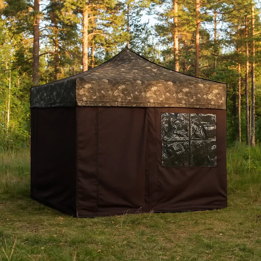 Karavan Kış Bahçesi 3x3 m. Kamuflaj Kahve