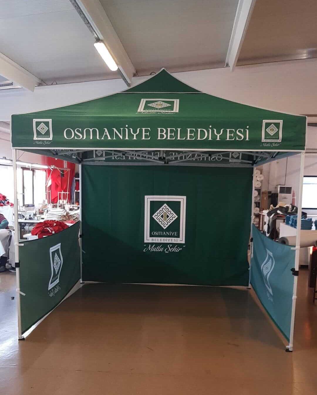 Taziye Çadırı 3x3 m. 2 Yarım Duvar + 1 Tam Duvar Baskılı