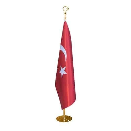 Pirinç Direkli Türk Makam Bayrağı