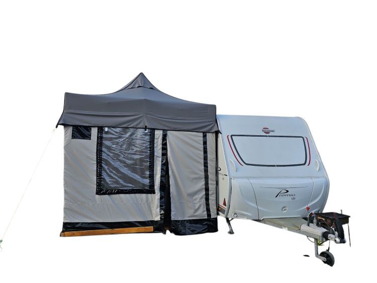 Karavan Kış Bahçesi 3x4,5 m. Koyu Gri Açık Gri