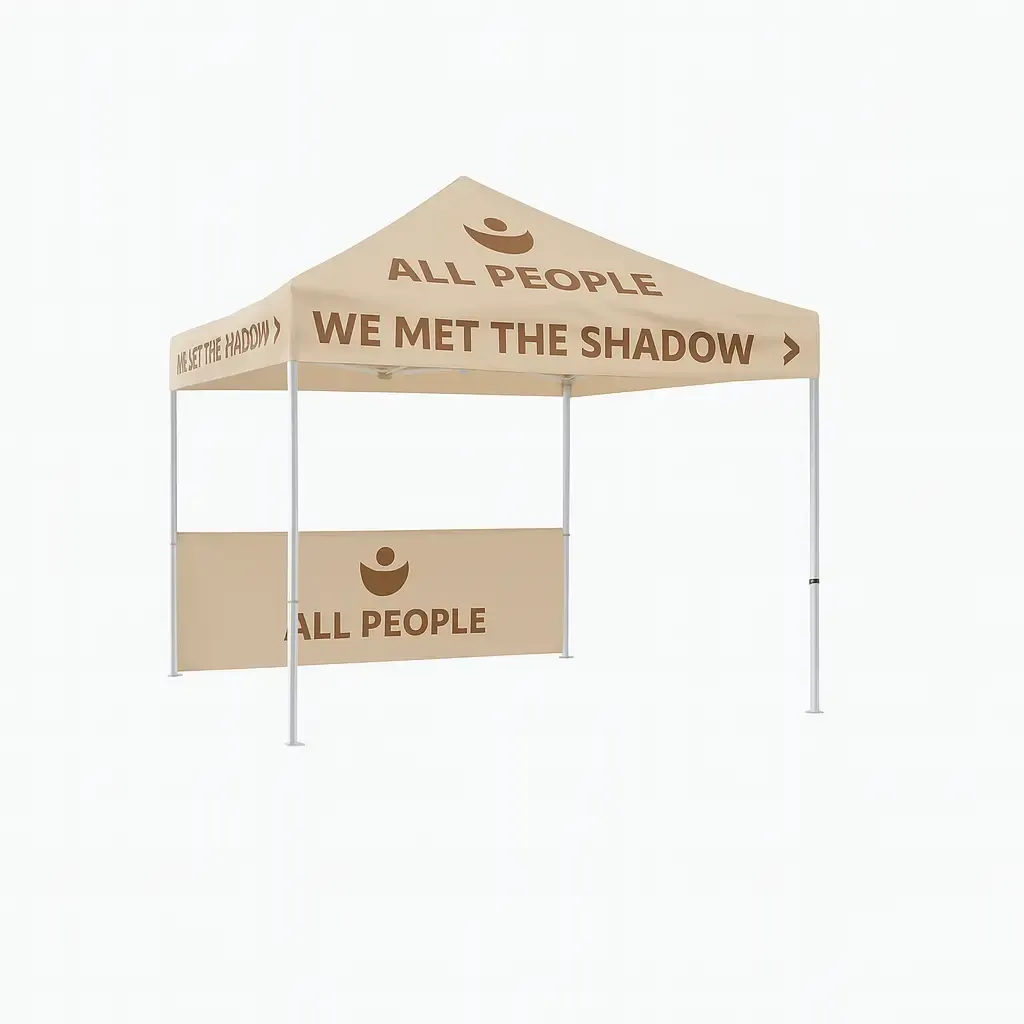 Baskılı Aura Gazebo Çadır 3x3 m. (Yarım Duvarlı)