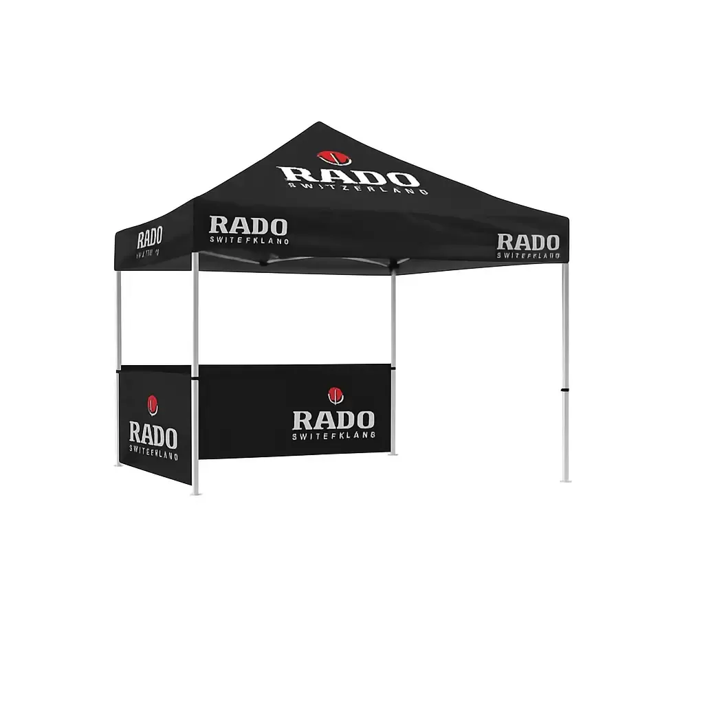 Baskılı Aura Gazebo Çadır 3x3 m. (İki Yarım Duvarlı)