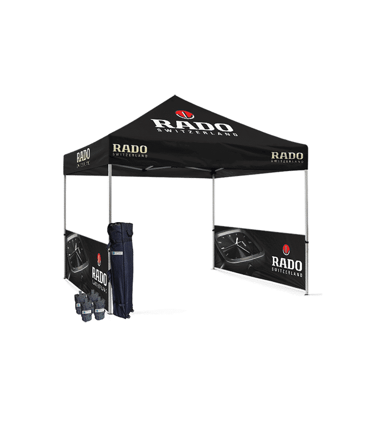 Gazebo Çadır 3x3 m. (İki Yarım Duvar Baskılı)
