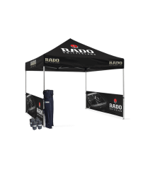 Gazebo Çadır 3x3 m. (İki Yarım Duvar Baskılı)
