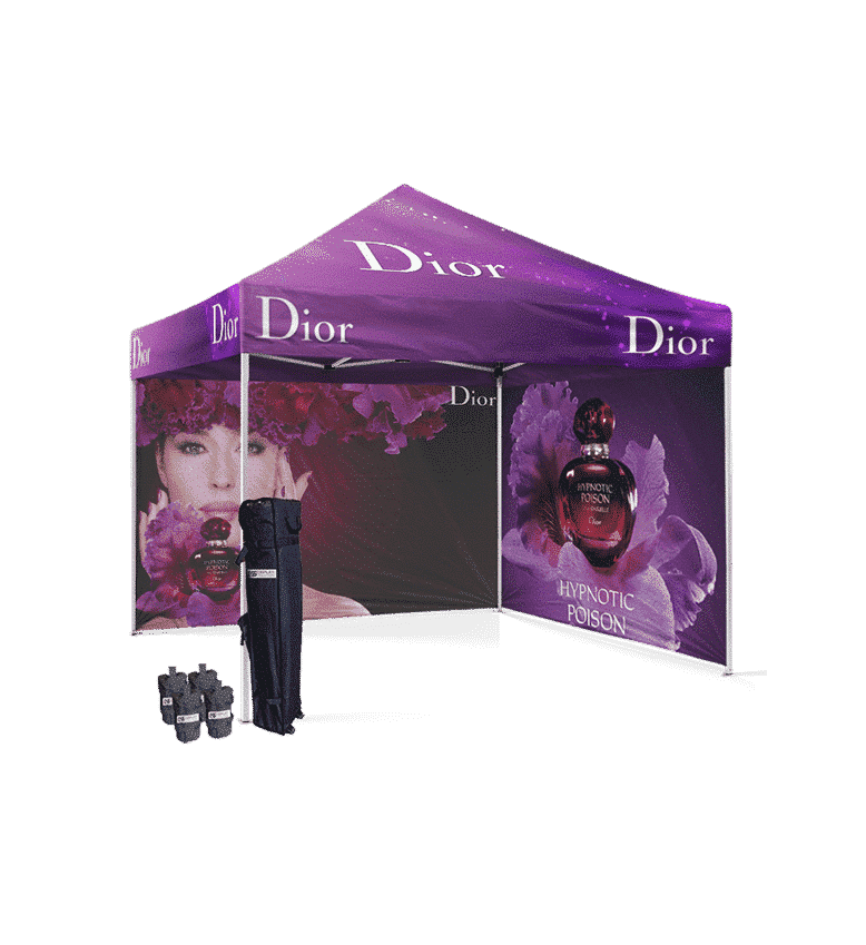 Gazebo Çadır 3x3 m. (2 Tam Duvar Baskılı)