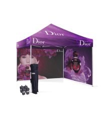 Gazebo Çadır 3x3 m. (2 Tam Duvar Baskılı)