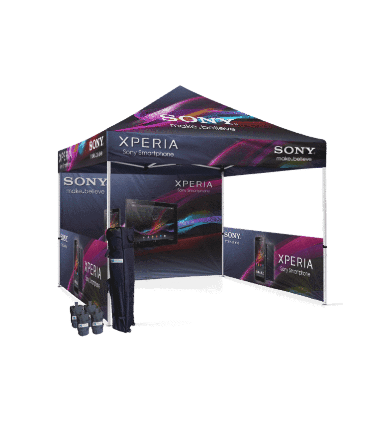 Gazebo Çadır 3x3 m. (2 Yarım Duvar 1 Tam Baskılı)