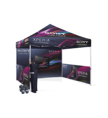 Gazebo Çadır 3x3 m. (2 Yarım Duvar 1 Tam Baskılı)
