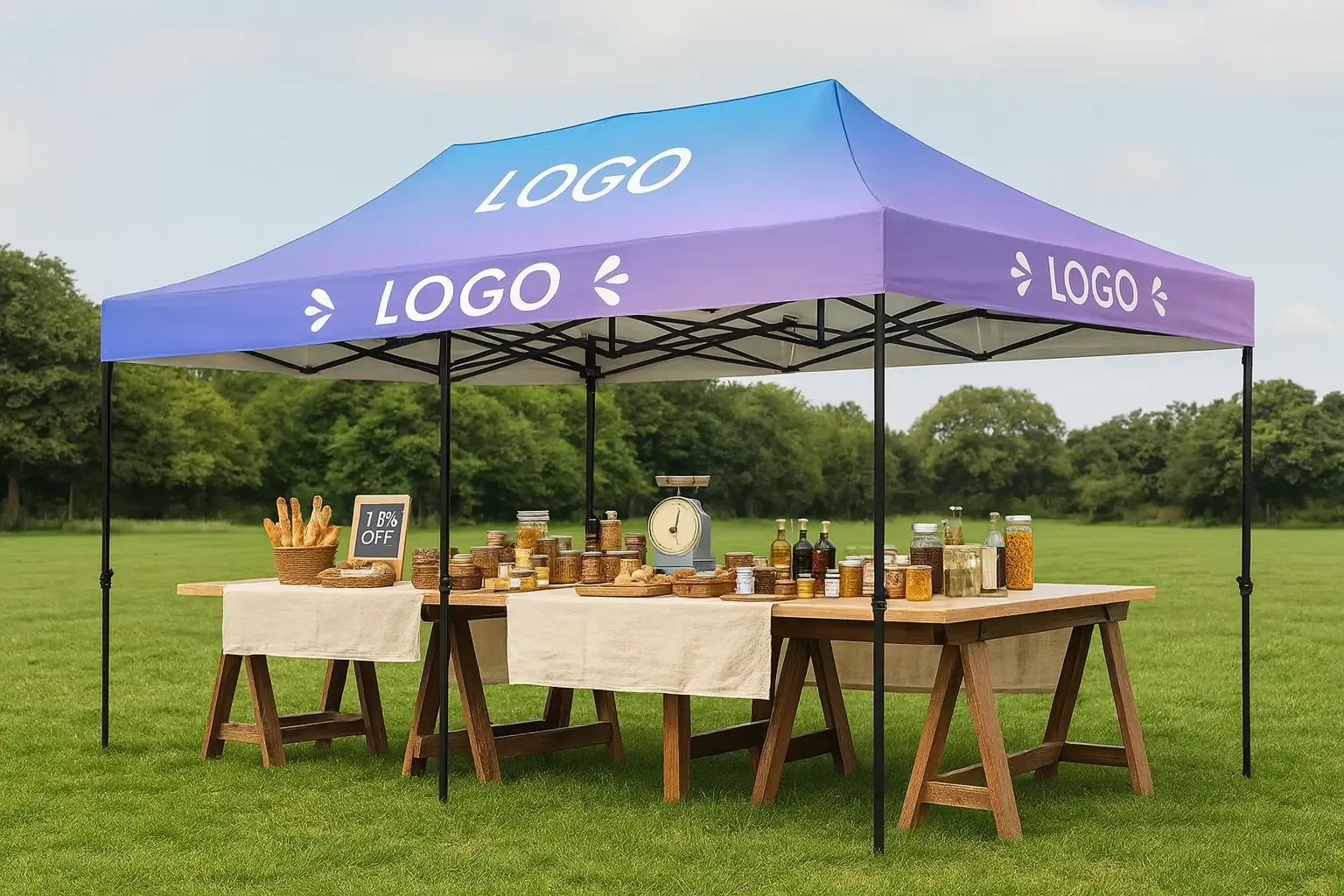 Baskılı Nova Gazebo Çadır 3x6 m.