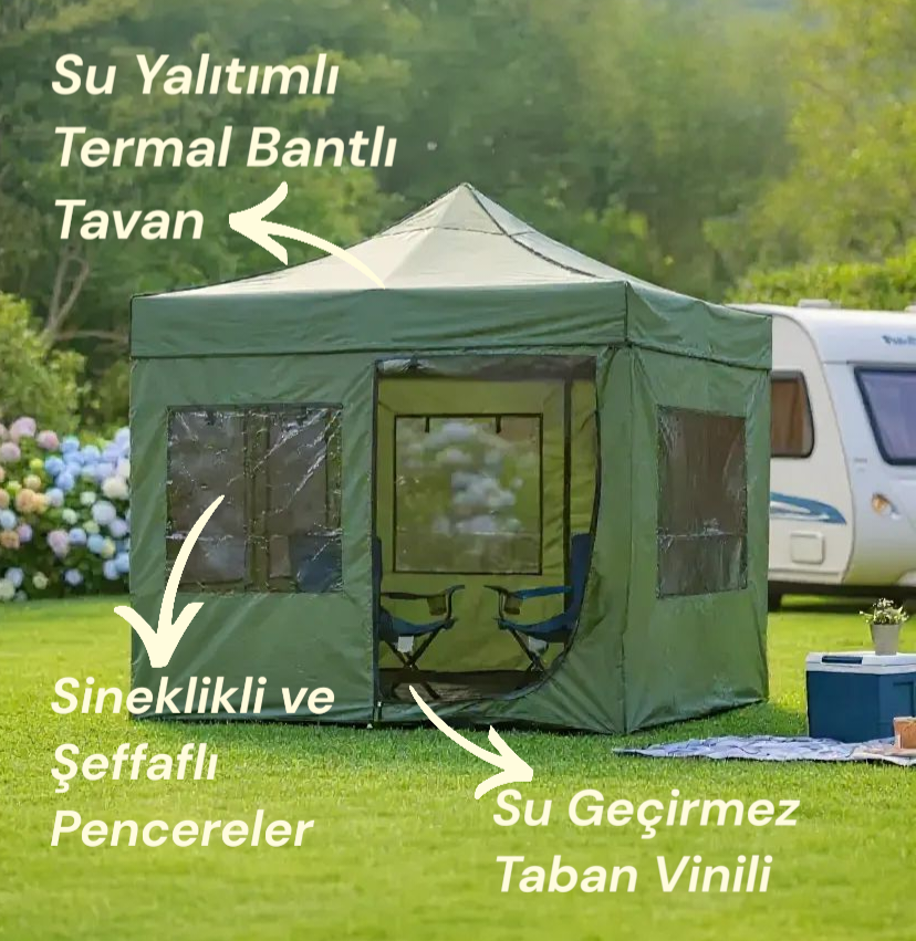 Vanlife Karavan Çadırı 3x3 m. (Premium Donanım)