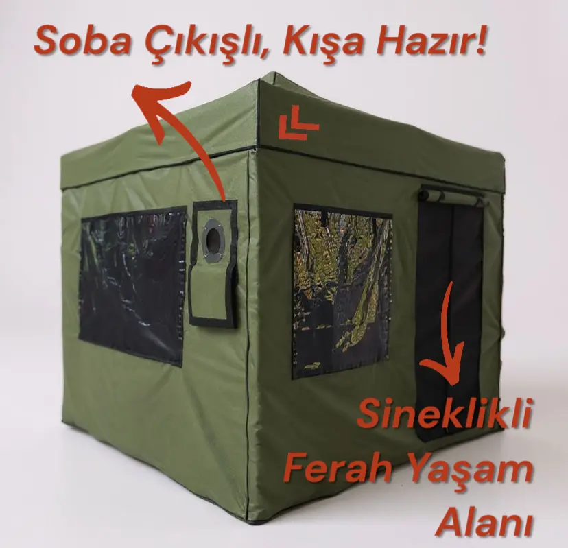 Campera Kamp Çadırı 3x3 m. (Premium Donanım)